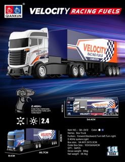 1/14 4-Channel RC Tractor-Trailer with Lights (cts352399)
